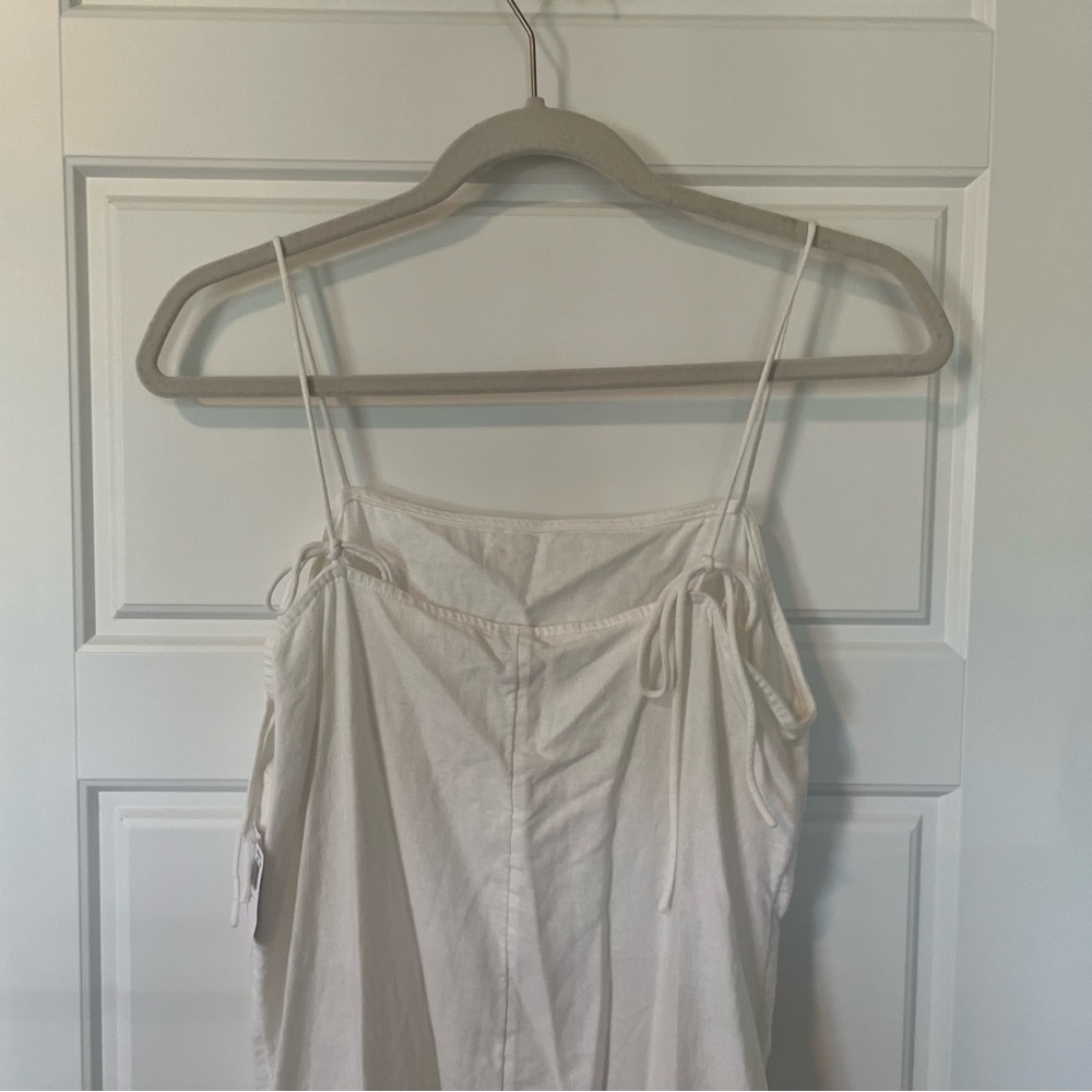 NWT Old Navy White Linen Mini Dress | M - Picture 6 of 9